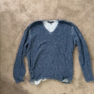 John Varvatos Charcoal V-Neck Sweater